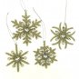Silver Christmas Snowflake Hanging, Set of 4, Christmas Decorative, Xmas Hanging, Tree Ornaments