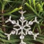 Silver Christmas Large Snowflake Hangings, Set of 4, Christmas Decorative, Tree Ornaments.
