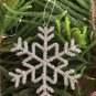 Silver Christmas Large Snowflake Hangings, Set of 4, Christmas Decorative, Tree Ornaments.