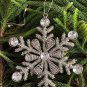 Silver Christmas Large Snowflake Hangings, Set of 4, Christmas Decorative, Tree Ornaments.