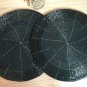 Black Beaded Placemats, Set of 4/6/10 Handmade Black Beaded Charger, Table Mats, Decorative