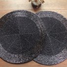 Purple Table Mats, Set of 4/6/10 Handmade Beaded Chargers, Centre Piece, Placemats, Decorative mats,