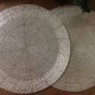 Silver Table Mats, Set of 4/6/8/10/12 Handmade Silver Beaded Mats, CentrePiece, Beaded Charger.