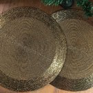 Antique Gold Beaded Placemats, Set of 4/6/8/10/12, Handmade Wedding Tablemats, Decorative.