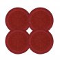 Red Table Mats, Set of 4 Handmade Red Beaded Mats, Beaded Chargers, Placemats, Decorative Mats