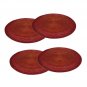 Red Table Mats, Set of 4 Handmade Red Beaded Mats, Beaded Chargers, Placemats, Decorative Mats