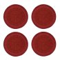 Red Table Mats, Set of 4 Handmade Red Beaded Mats, Beaded Chargers, Placemats, Decorative Mats