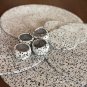 14" Placemats, Set of 4/6/10 White and Black Table Mats, Coasters and Napkin Ring Set, Table Decor.