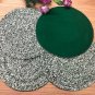 Emerald Green Table Mats, Set of 4/6/8/10/12, Handmade Beaded Placemats, Centre Piece, Placemats,