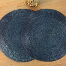 Navy BluePlacemats, Set of 4/6/8/10/12 Handmade Navy Blue Beaded Charger, Centre Piece,Table Mats