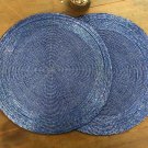 Very Peri Table Mats, Set of 4/6/8/10/12, Handmade Beaded Placemats, Round Placemats, Decorative