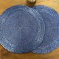 Very Peri Table Mats, Set of 4/6/8/10/12, Handmade Beaded Placemats, Round Placemats, Decorative