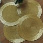 Golden Table Mats, Set of 4/6/8/10/12 Handmade Golden Beaded Chargers, Centre Piece, Placemat