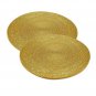 Golden Table Mats, Set of 4/6/8/10/12 Handmade Golden Beaded Chargers, Centre Piece, Placemat