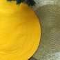 Golden Table Mats, Set of 4/6/8/10/12 Handmade Golden Beaded Chargers, Centre Piece, Placemat