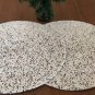 White Black Beaded Placemats, Set of 4/6/10 Handmade Beaded Table Mats, Charger, Centre Piece.
