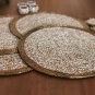 Set of /6/10 Antique Gold and White Table Mats, Coasters and Napkin Ring, Table Decor, Centre Piece.
