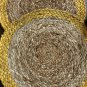 Natural Jute and Sunshine Yellow Table Mats, Set of 4/6/8, Handmade Placemats, Jute Placemat