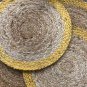 Natural Jute and Sunshine Yellow Table Mats, Set of 4/6/8, Handmade Placemats, Jute Placemat