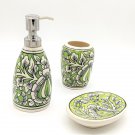 Ceramic Toothbrush Holder, Soap Dispenser Pump and Soap Dish, Bathroom Set, Bathroom Accessory Set