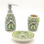 Ceramic Toothbrush Holder, Soap Dispenser Pump and Soap Dish, Bathroom Set, Bathroom Accessory Set