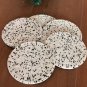 White & Black Coasters, Set of 6, Handmade Beaded Coasters, Decorative Coasters, Gift for her.