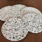 White & Black Coasters, Set of 6, Handmade Beaded Coasters, Decorative Coasters, Gift for her.