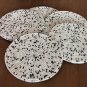 White & Black Coasters, Set of 6, Handmade Beaded Coasters, Decorative Coasters, Gift for her.