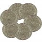 Grey Coasters,Set of 6 , Handmade Beaded Coasters, Decorative Coasters, Gift for her