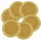 Golden Coasters, Set of 6/8/10, Handmade Beaded Coasters, Decorative Coasters, Gift for her