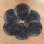 Purple Coasters, Set of 6, Handmade Beaded Coasters, Decorative Coasters, Gift for her