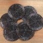 Purple Coasters, Set of 6, Handmade Beaded Coasters, Decorative Coasters, Gift for her