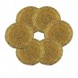 Antique Gold Coasters, Set of 6, Handmade Beaded Coasters, Decorative Coasters, Gift for her