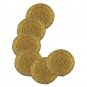 Antique Gold Coasters, Set of 6, Handmade Beaded Coasters, Decorative Coasters, Gift for her