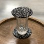 Set of 6 White Black Beaded Coasters, Handmade Beaded Coasters, Decorative Coasters