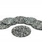 Set of 6 White Black Beaded Coasters, Handmade Beaded Coasters, Decorative Coasters
