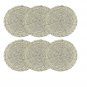 Silver Coasters, Set of 6 , Handmade Beaded Coasters, Decorative Coasters, Gift for her
