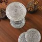 Silver Coasters, Set of 6 , Handmade Beaded Coasters, Decorative Coasters, Gift for her