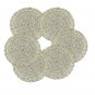 Silver Coasters, Set of 6 , Handmade Beaded Coasters, Decorative Coasters, Gift for her