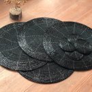 14" Placemats and 4" Coasters, Set of 4 or 6, Handmade Beaded Charger and Coasters, Centre Piece.