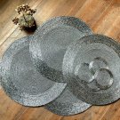 14" Placemats and 4" Coasters, Set of 4 or 6, Handmade Beaded Charger and Coasters, Centre Piece.