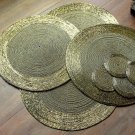 14" Placemats and 4" Coasters, Set of 4 or 6, Handmade Beaded Charger and Coasters, Centre Piece