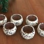 White Black Beaded Napkin Rings, Set of 6/8/10/12, Beaded Napkin Rings, Housewarming Gift Set.