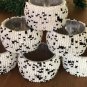 White Black Beaded Napkin Rings, Set of 6/8/10/12, Beaded Napkin Rings, Housewarming Gift Set.