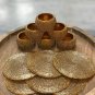 Gold Beaded Napkin Rings and Coasters, Set of 6/8/10/12, Napkin Rings