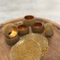 Gold Beaded Napkin Rings and Coasters, Set of 6/8/10/12, Napkin Rings