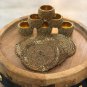 Antique Gold Beaded Napkin Rings and Coasters, Set of 6/8/10/12, Napkin Rings