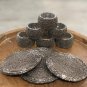 Grey Beaded Napkin Rings and Coasters, Set of 6/8/10/12, Napkin Rings