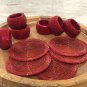 Red Beaded Napkin Rings and Coasters, Set of 6/8/10/12, Napkin Rings