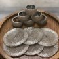 Silver Beaded Napkin Rings and Coasters, Set of 6/8/10/12, Napkin Rings